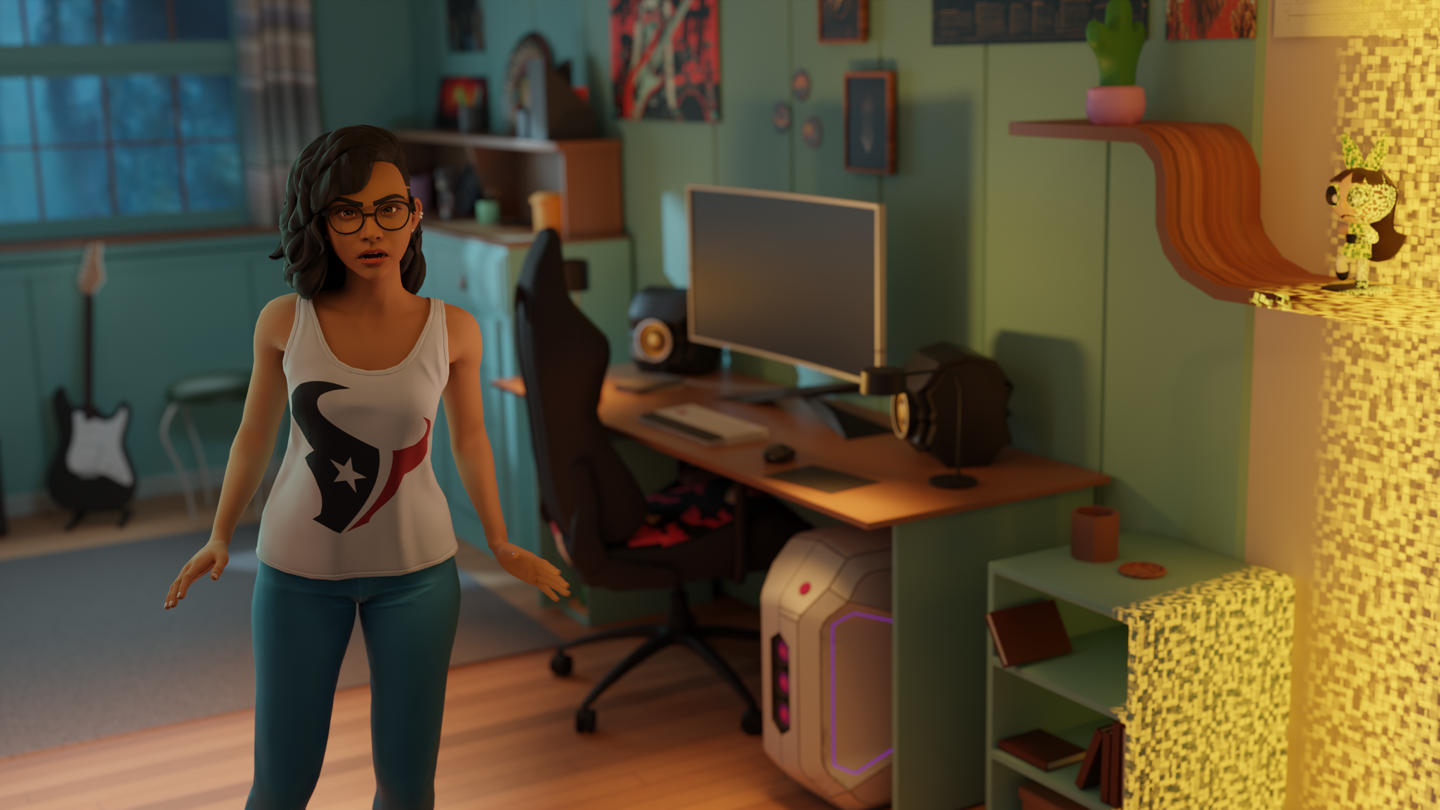 Natalie Ramirez in her home studio in Winterover