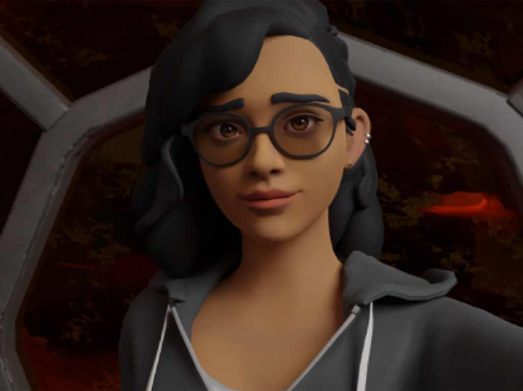 Natalie Ramirez inside the Winterover Mars colony